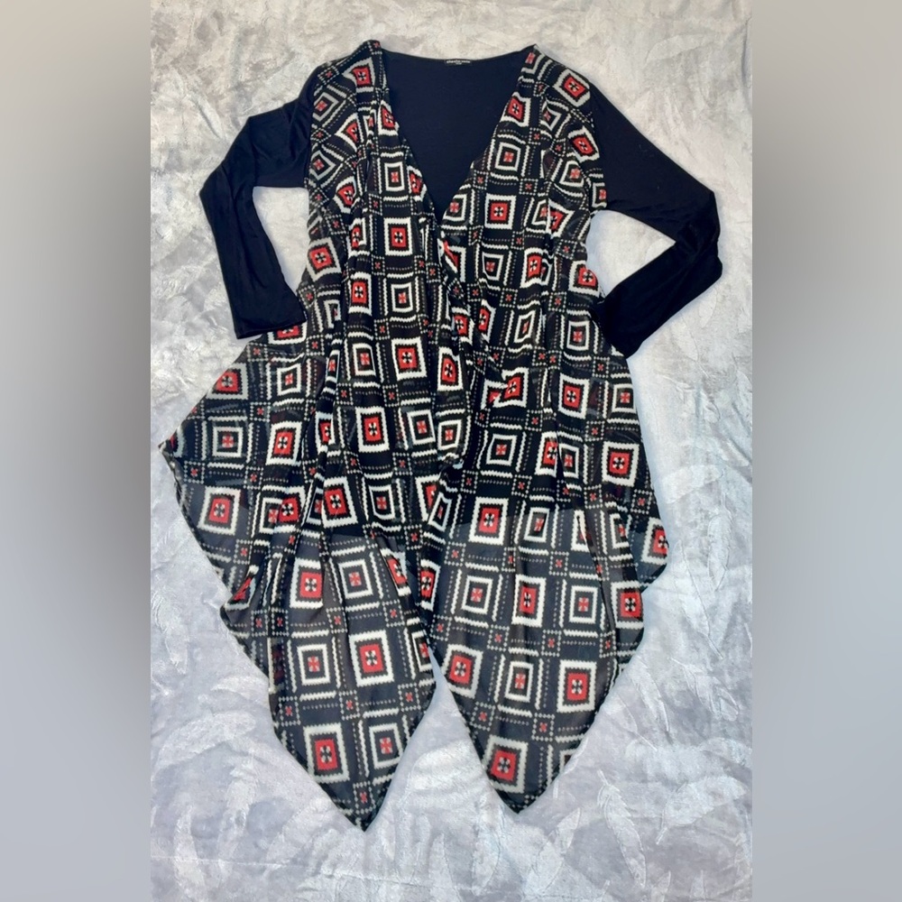 Boho Geometric Patterned Duster Tunic